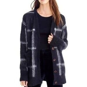 NWT‎ J.Crew Plaid Front Pocket Mohair Cardigan Sweater